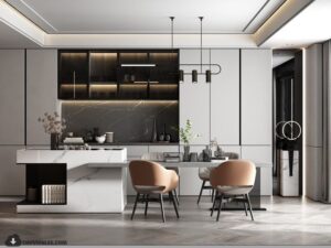 مطابخ خشبية بتصميم عصري