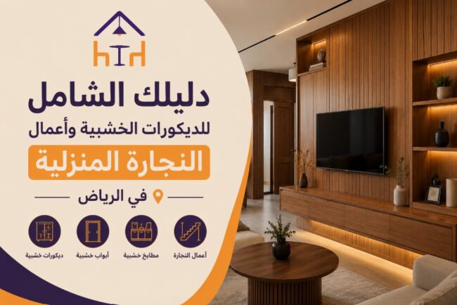ديكورات خشبية منزلية في الرياض من تنفيذ مريم المنصور للديكورات والأعمال الخشبية.