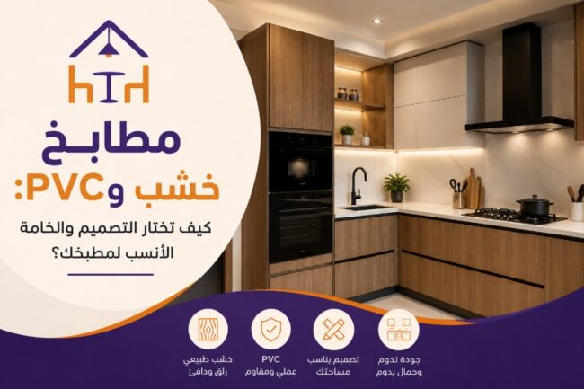مطابخ خشب وPVC بتصميم عصري