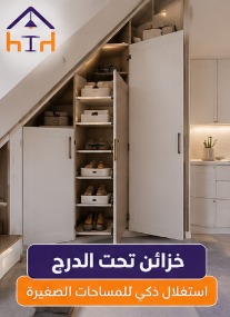 خزائن تحت الدرج بتصميم عملي في الرياض